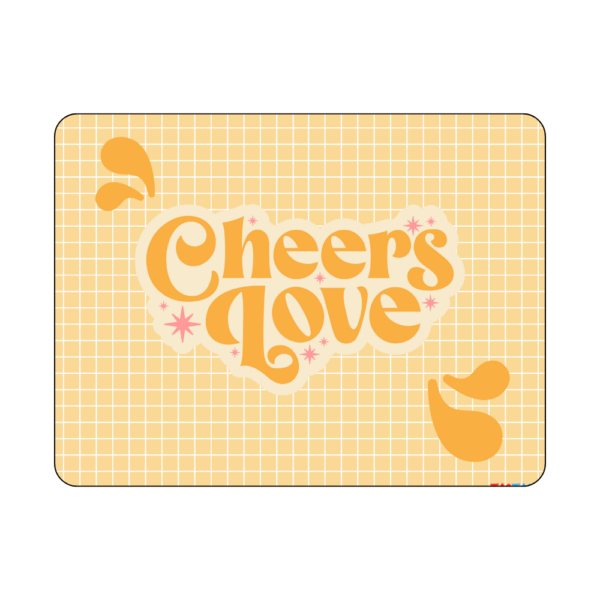 TAOTAO Mousepad – "Cheers, Love" Text Printed Rubber Mousepad for Computer | Stylish, Durable, and Non-Slip - Image 2