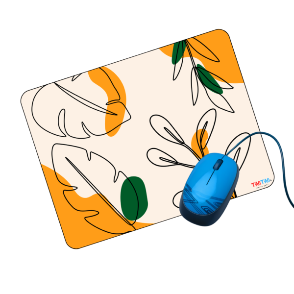 TAOTAO Mousepad – Leaf Texture Image Printed Rubber Mousepad for Computer | Natural, Durable, and Non-Slip