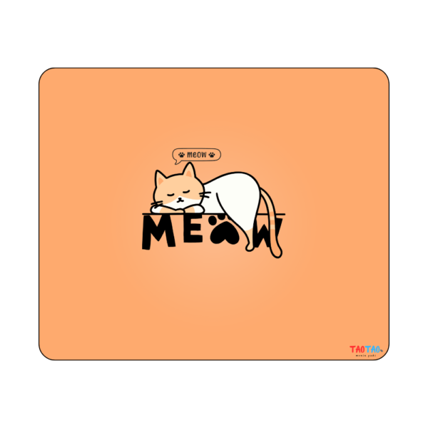 TAOTAO Mousepad – "Relax" Cat Sleeping Image Printed Rubber Mousepad for Computer | Durable, Non-Slip, and Stylish - Image 2