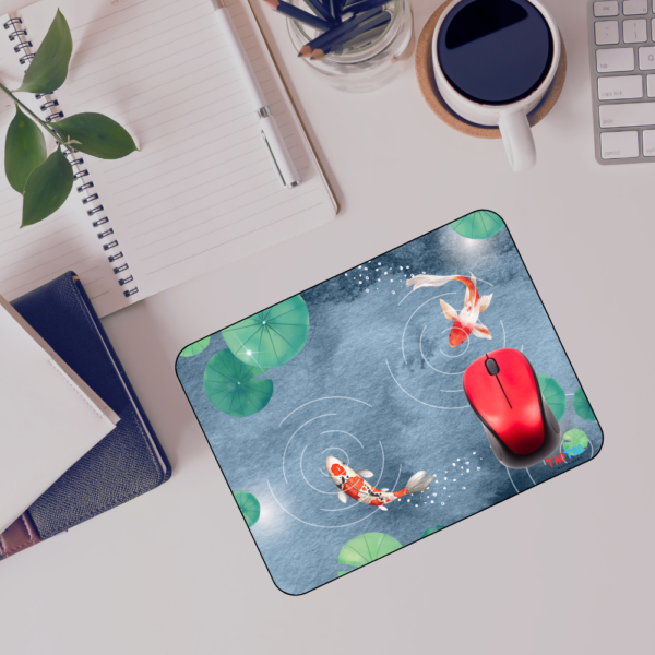TAOTAO Mousepad – Fish on Pond Image Printed Rubber Mousepad for Computer | Tranquil, Durable, and Non-Slip - Image 3